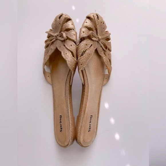 Rose Gold Flat Mules - Picture 3 of 7